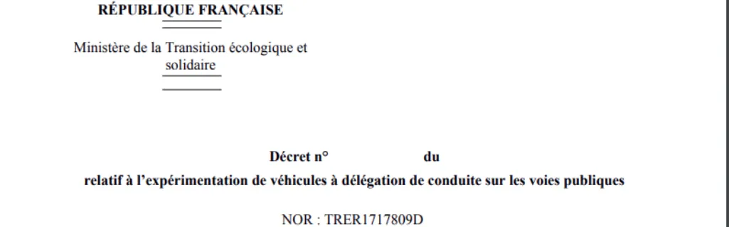 Info Contexte - Véhicule autonome : ce que le gouvernement prévoit pour les expérimentations sur les voies publiques
