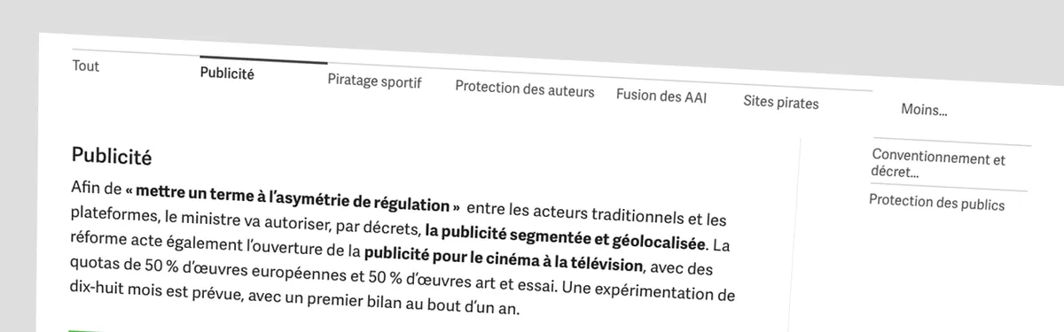 Réforme de l’audiovisuel : les positions sur sept mesures phares
