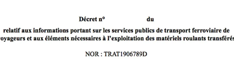 Info Contexte - Concurrence ferroviaire : l’équilibre atteint pour le décret sur les données 