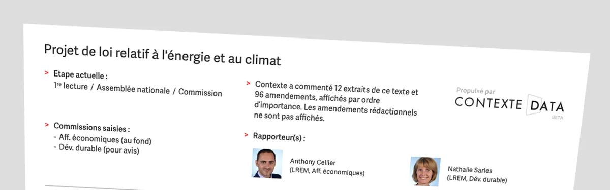 Projet de loi énergie : suivez l’examen en séance à l’Assemblée
