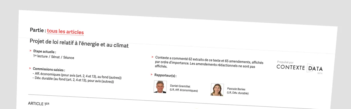 Suivez l’examen de la loi énergie-climat en séance au Sénat