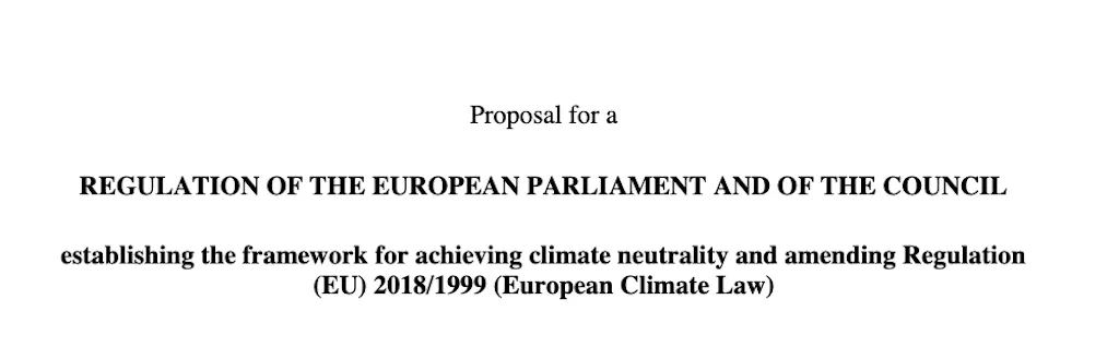 Info Contexte - Le projet de loi climat de la Commission européenne