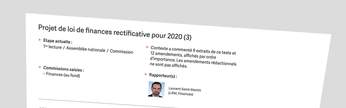 [Dataviz] Suivez en direct l’examen par les députés des articles « collectivités » dans le PLFR 3 en commission 