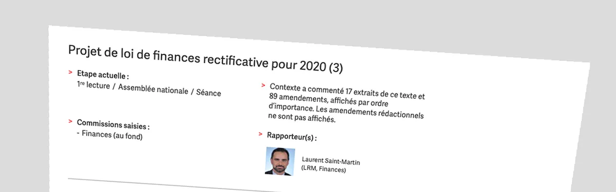 Le troisième budget rectificatif, galop d’essai pour la relance