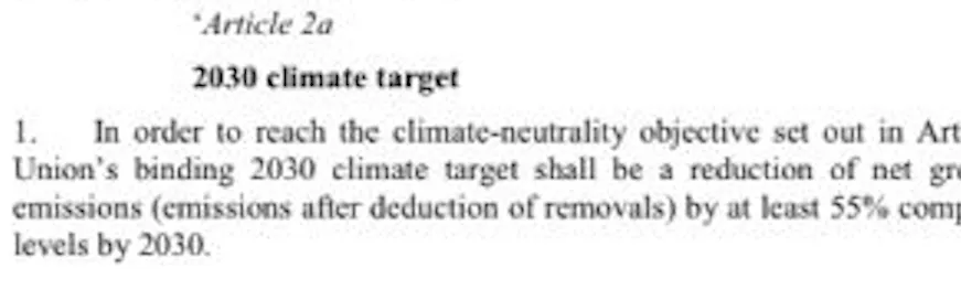 Documents – La recette de Bruxelles pour réduire d’au moins 55 % les émissions d’ici à 2030