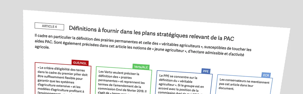 PAC : les députés valident leur position sur les plans stratégiques