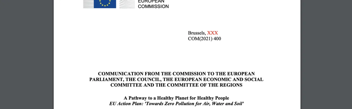 Document - Cinq points clés du plan « zéro pollution » de la Commission européenne