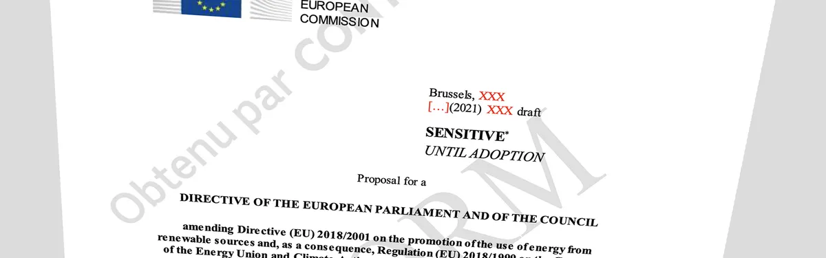Info Contexte - Les projets de la Commission pour la révision de la directive sur les énergies renouvelables