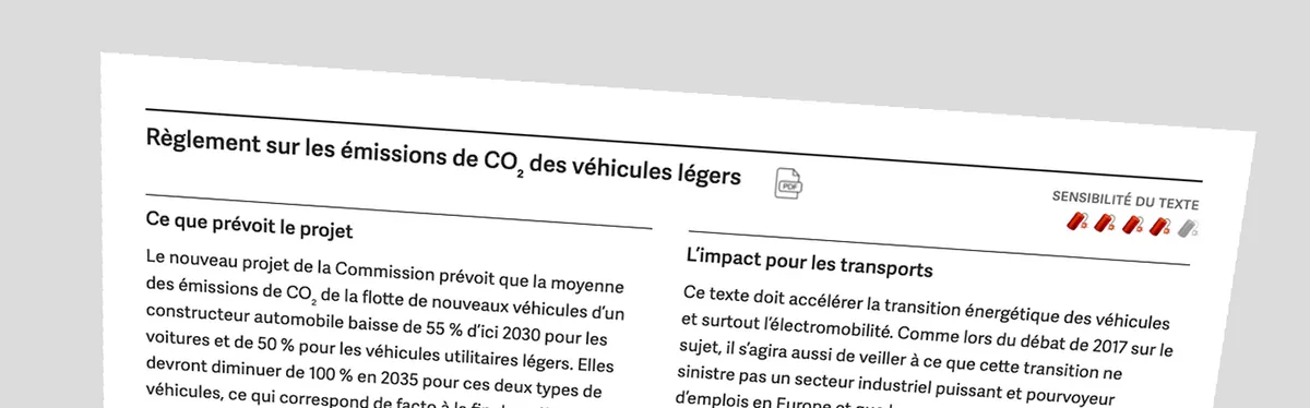 Tableau de bord - Paquet climat européen : comprendre ce qui va se passer dans les transports