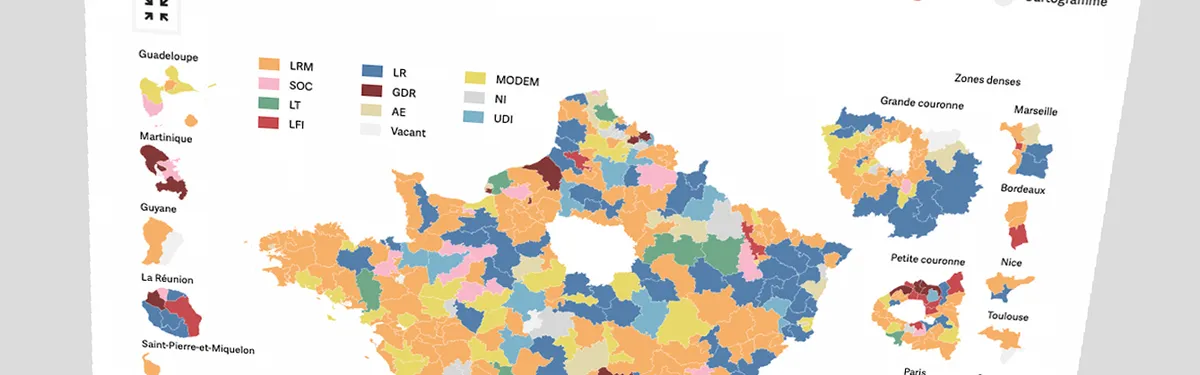 Législatives : retrouvez les députés élus et les résultats du second tour dans notre carte interactive