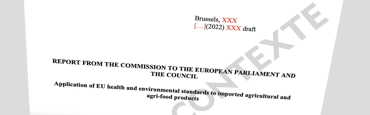 Document Contexte - Le projet de rapport de la Commission européenne qui ouvre la voie aux mesures miroirs