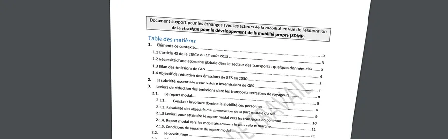 Document - Programmation pluriannuelle de l’énergie : les enjeux et la méthode de révision du volet transports