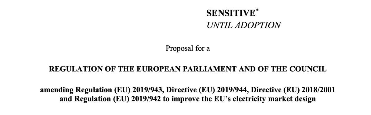 Documents - Les plans de la Commission européenne pour réviser (sans révolutionner) le marché de l’électricité