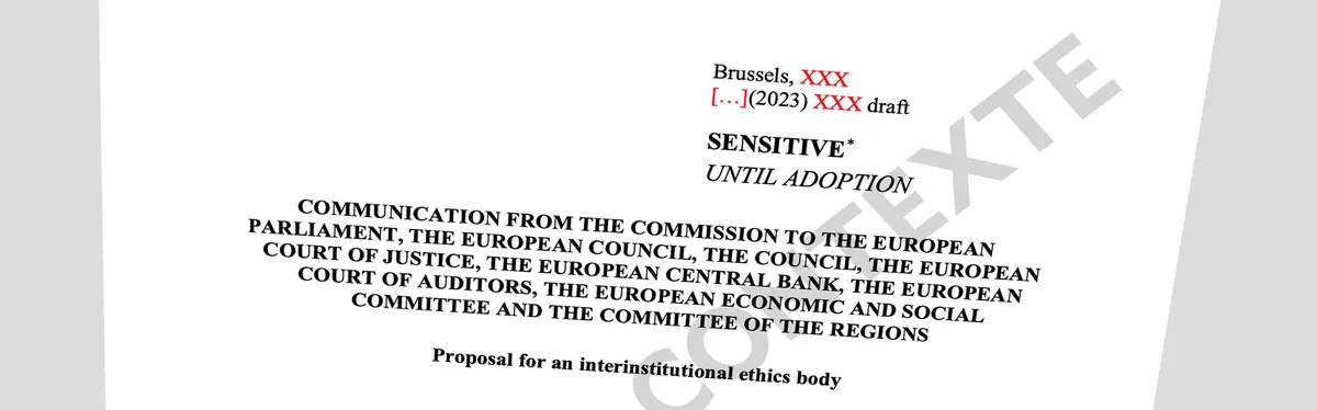 Document - Ce à quoi devrait ressembler l’organe éthique européen selon la Commission