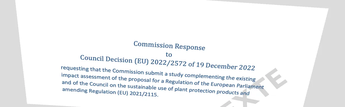 Document - Utilisation durable des pesticides : la Commission européenne renvoie la balle aux États