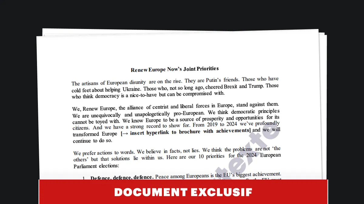 Défense, compétitivité et pause sur le Green Deal : les priorités de Renew pour les européennes