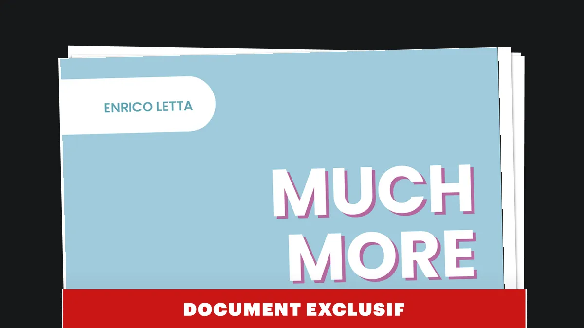 Le rapport Letta dans lequel les Vingt-Sept feront leur marché