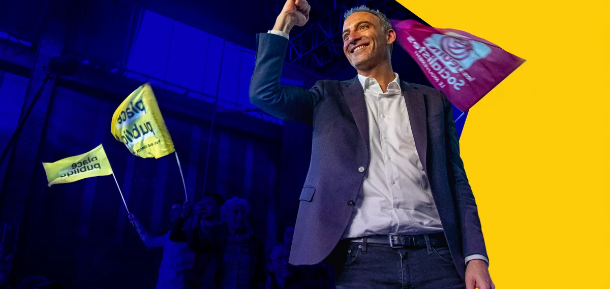 L’équipe Glucksmann, quelques fidèles et un bouquet de roses